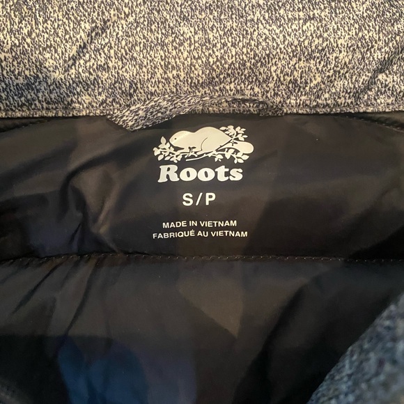 ROOTS Down Puffer jacket size Small salt and pepper - Picture 3 of 7